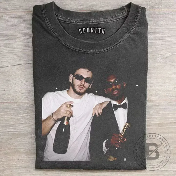 Ousmane Dembele and Khvicha Kvaratskhelia Celebration T-Shirt