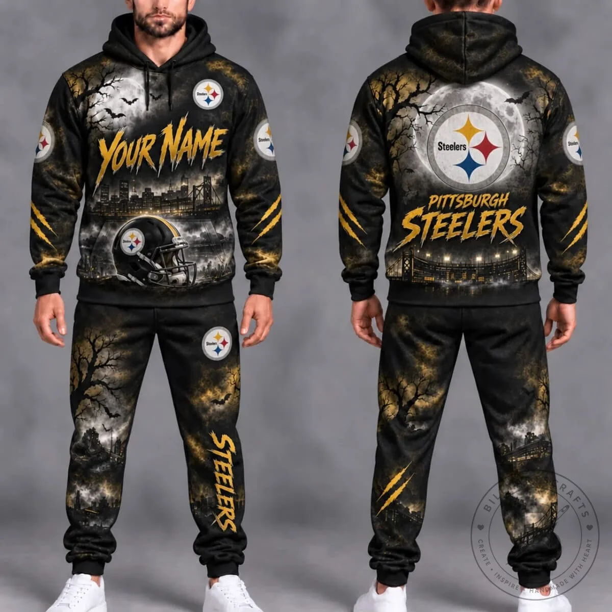 Pittsburgh Steelers Football Team Halloween Hoodie and Jogger Set
