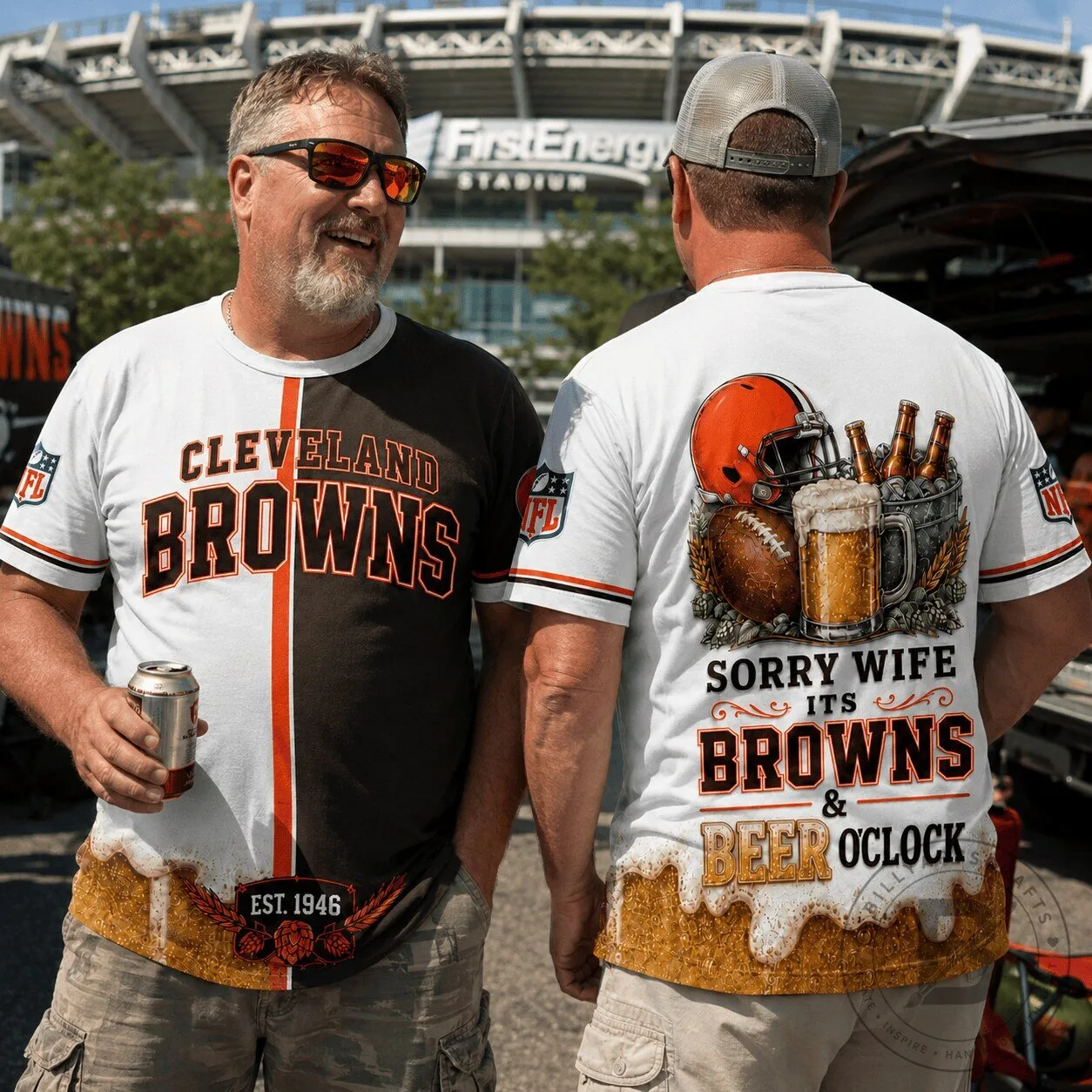 Cleveland Browns Match Day Beer O'Clock Funny Football Fan T-Shirt 2 Cleveland Browns Match Day Beer O'Clock Funny Football Fan T-Shirt
