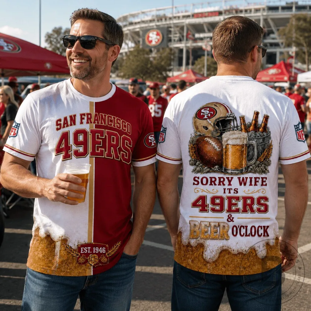 San Francisco 49ers Match Day And Beer O'Clock Funny T-Shirt San Francisco 49ers Match Day And Beer O'Clock Funny T-Shirt