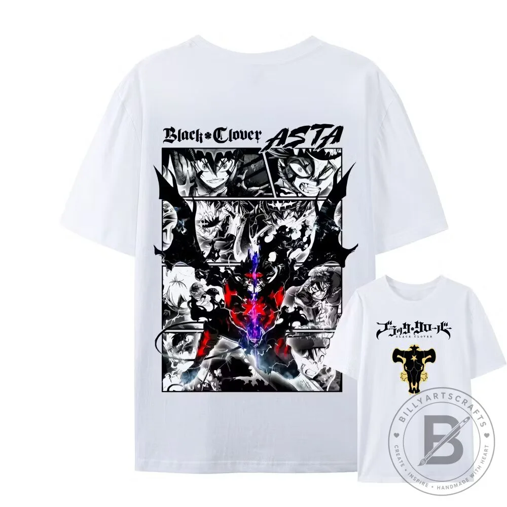 Black Clover Asta Demon Form Anime Manga White T-Shirt