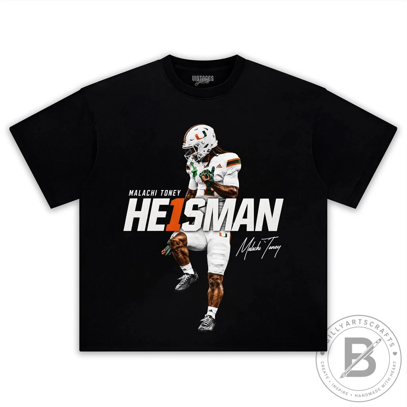 Malachi Toney Heisman Trophy Miami Hurricanes Football T-Shirt