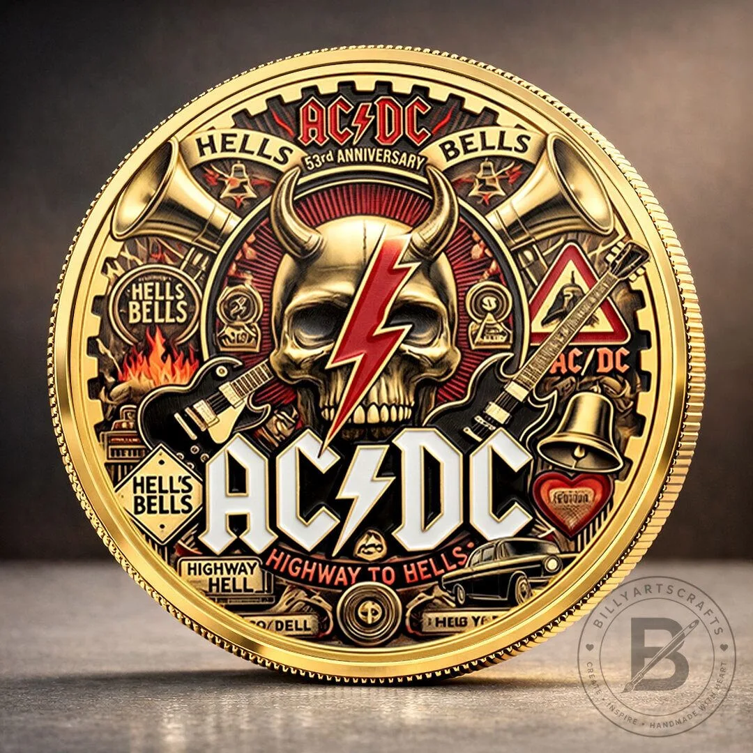 AC/DC 53rd Anniversary Highway to Hell Back in Black Commemorative Coin 11 AC/DC 53rd Anniversary Highway to Hell Back in Black Commemorative Coin