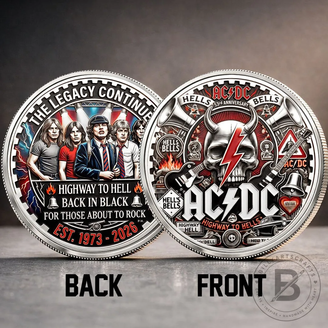 AC/DC 53rd Anniversary Highway to Hell Back in Black Commemorative Coin 13 AC/DC 53rd Anniversary Highway to Hell Back in Black Commemorative Coin