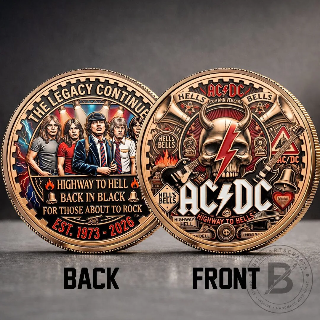 AC/DC 53rd Anniversary Highway to Hell Back in Black Commemorative Coin 14 AC/DC 53rd Anniversary Highway to Hell Back in Black Commemorative Coin