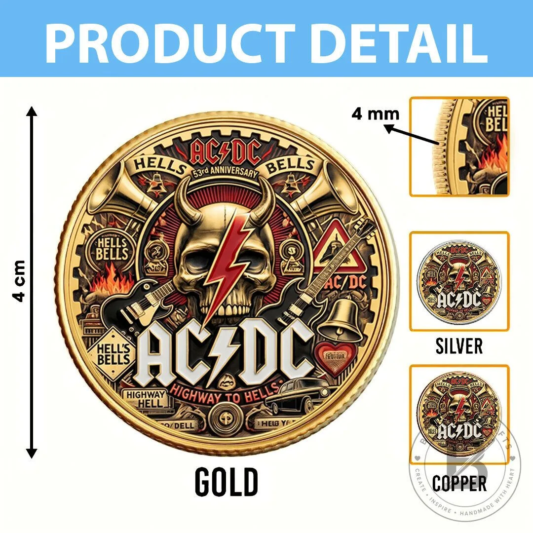 AC/DC 53rd Anniversary Highway to Hell Back in Black Commemorative Coin 15 AC/DC 53rd Anniversary Highway to Hell Back in Black Commemorative Coin