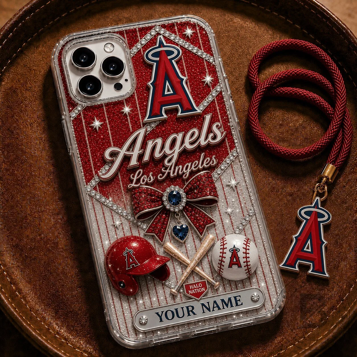 Los Angeles Angels Baseball Personalized Bling Phone Case 2 Los Angeles Angels Baseball Personalized Bling Phone Case
