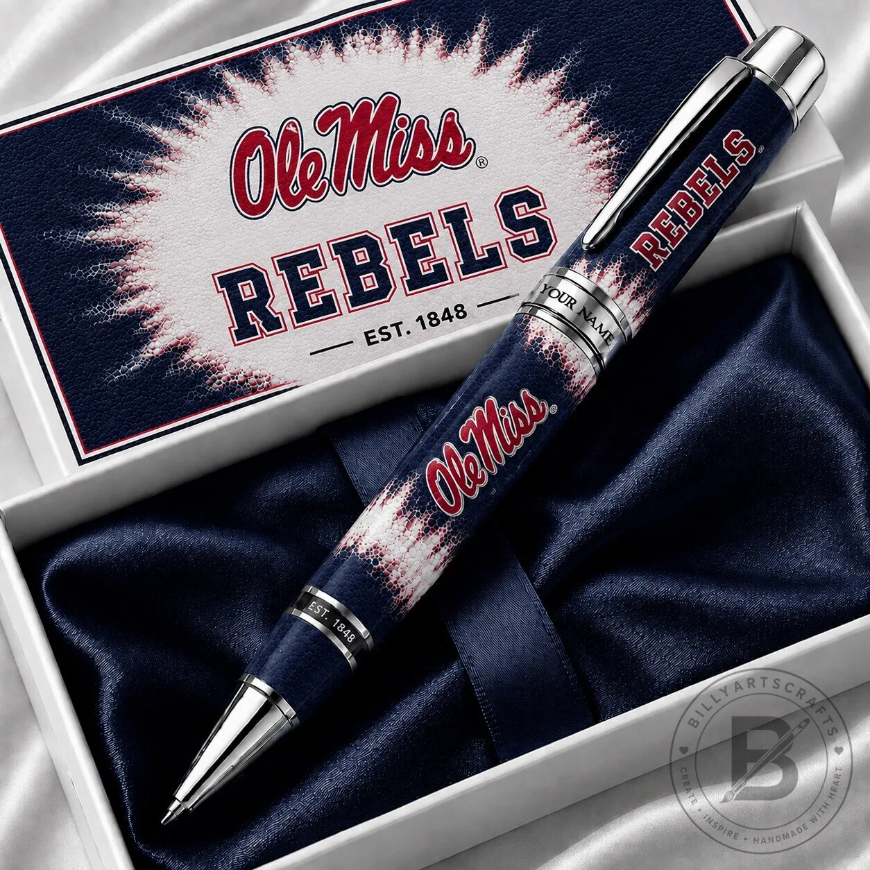 Ole Miss Rebels NCAA College Football Team Custom Name Ballpoint Pen