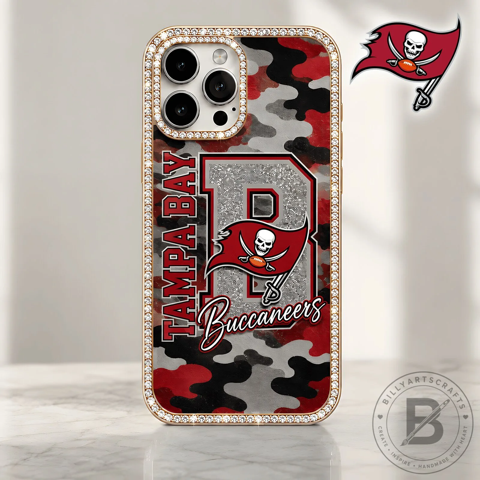 Tampa Bay Buccaneers NFL Football Team Camouflage Bling Phone Case 1 Tampa Bay Buccaneers NFL Football Team Camouflage Bling Phone Case