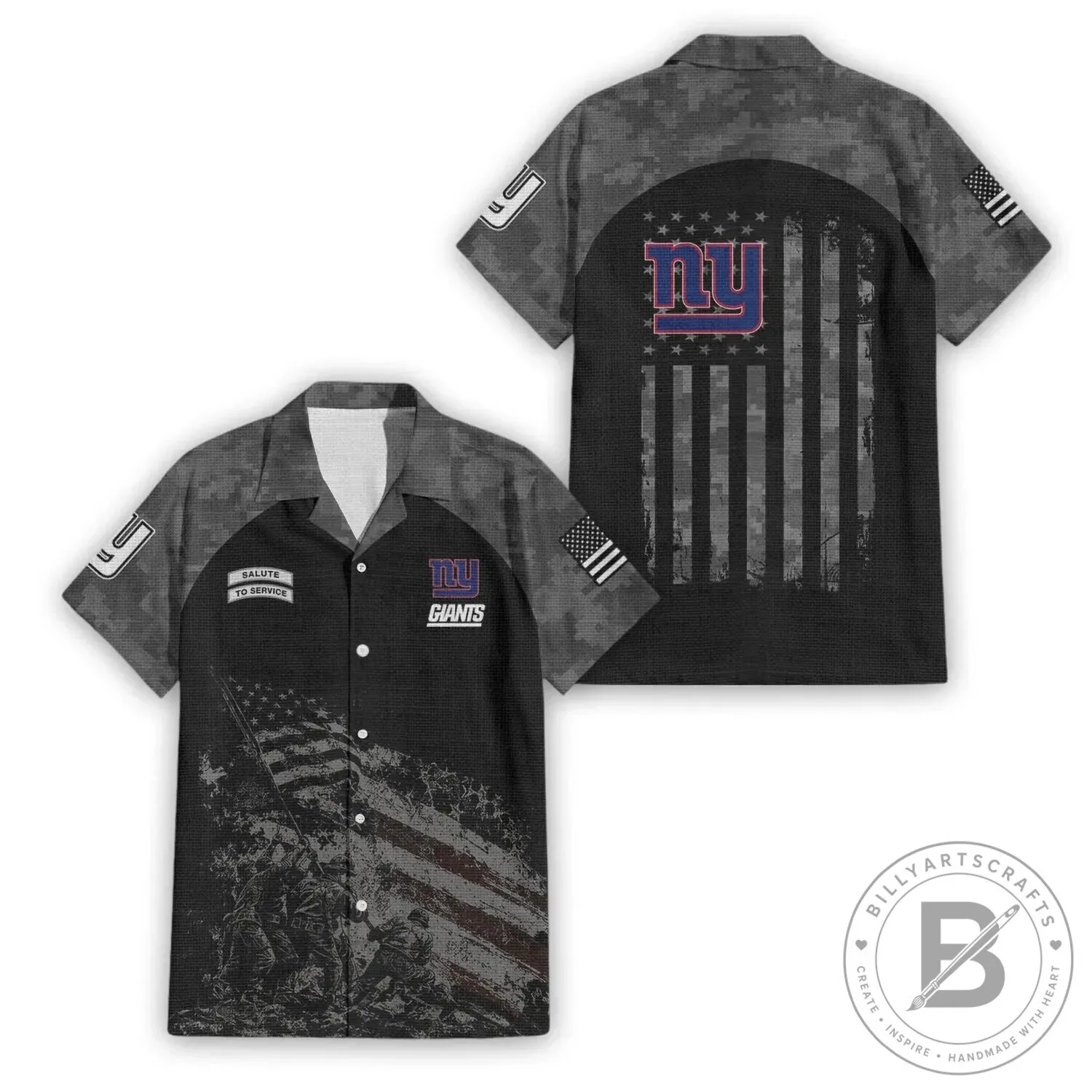 Hawaiian Shirt for Salute To Service by New York Giants - Premium Quality