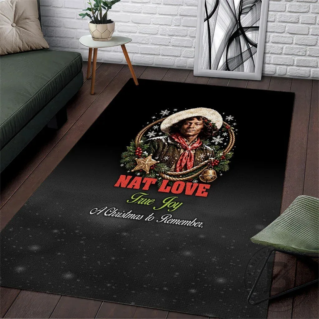 Nat Love Wild West Christmas Portrait Art Holiday Area Rug