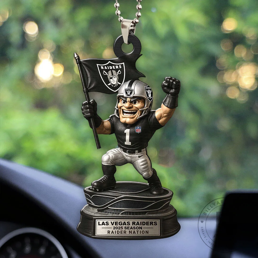 Las Vegas Raiders Football Team Mascot Figurine Car Ornament