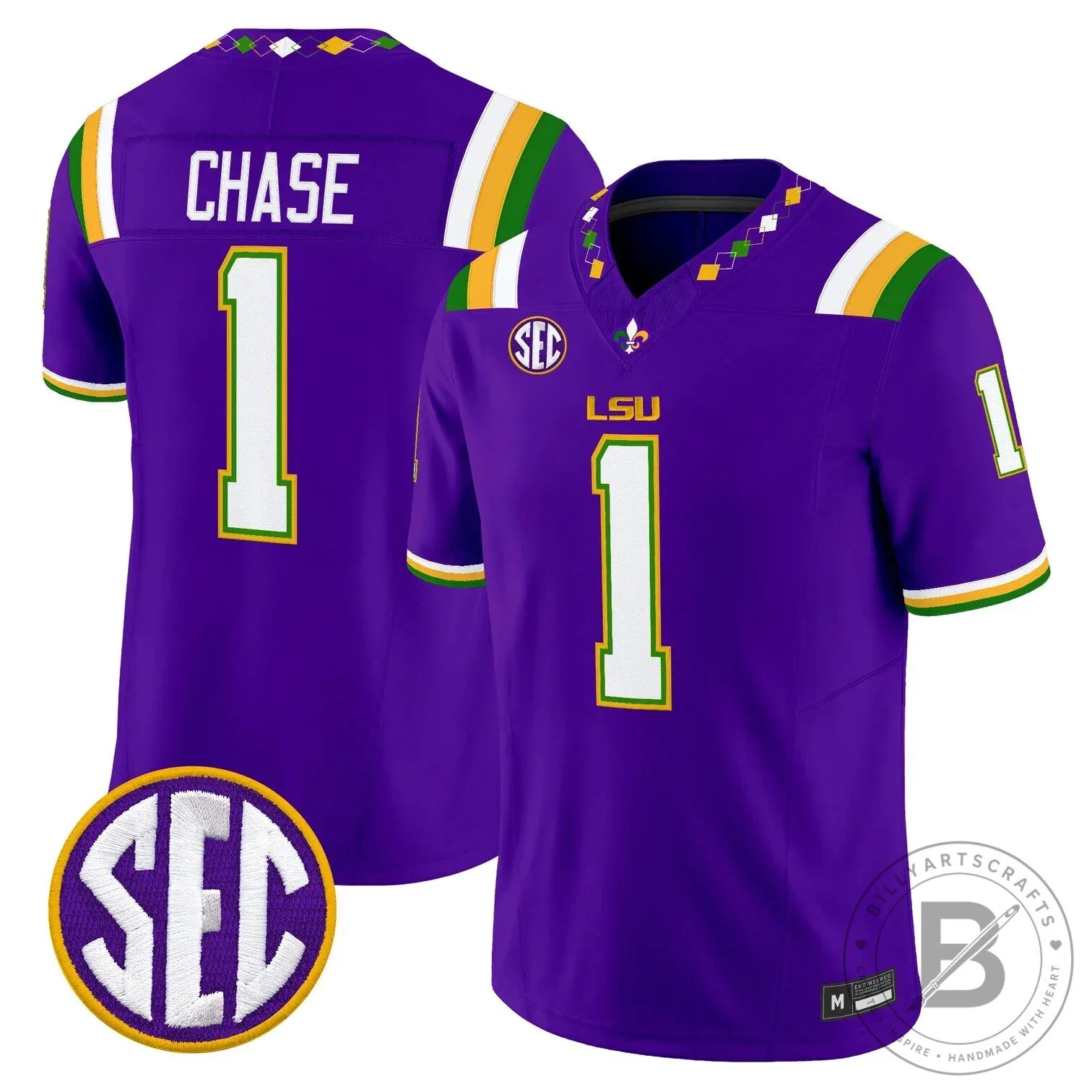 LSU Tigers Mardi Gras Edition Football Jersey - White Number 10 Leavitt 56 LSU Tigers Mardi Gras Edition Football Jersey - White Number 10 Leavitt