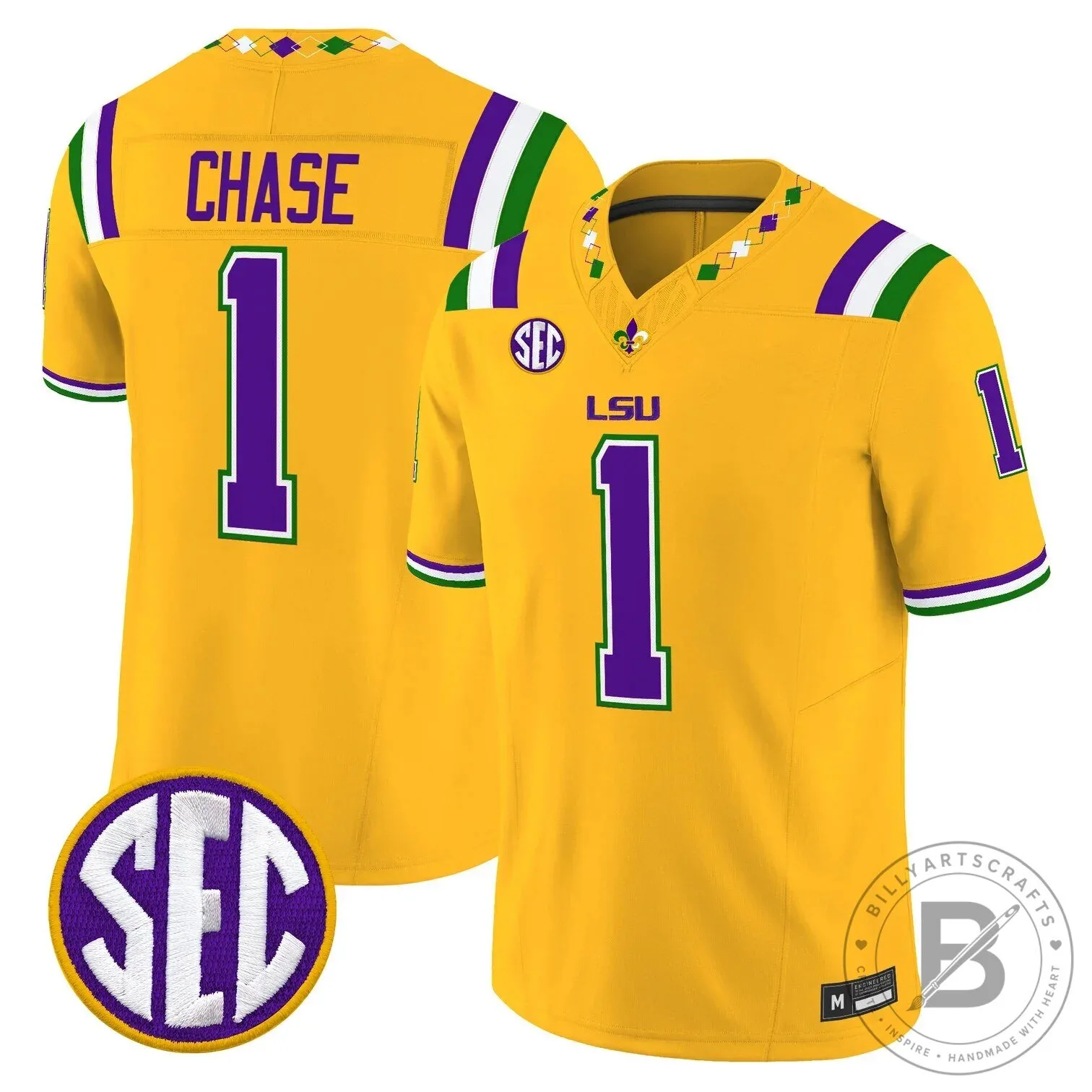 LSU Tigers Mardi Gras Edition Football Jersey - White Number 10 Leavitt 59 LSU Tigers Mardi Gras Edition Football Jersey - White Number 10 Leavitt