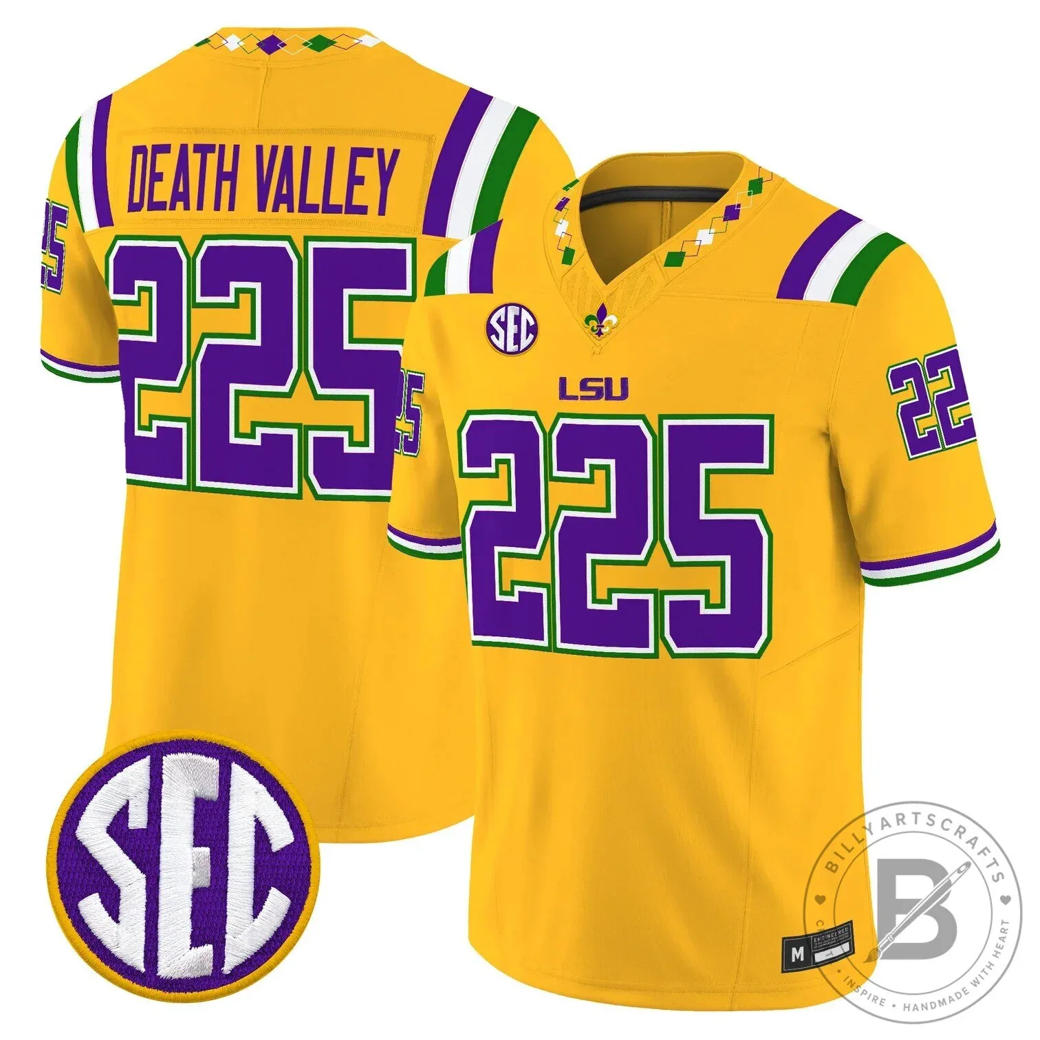 LSU Tigers Mardi Gras Edition Football Jersey - White Number 10 Leavitt 61 LSU Tigers Mardi Gras Edition Football Jersey - White Number 10 Leavitt