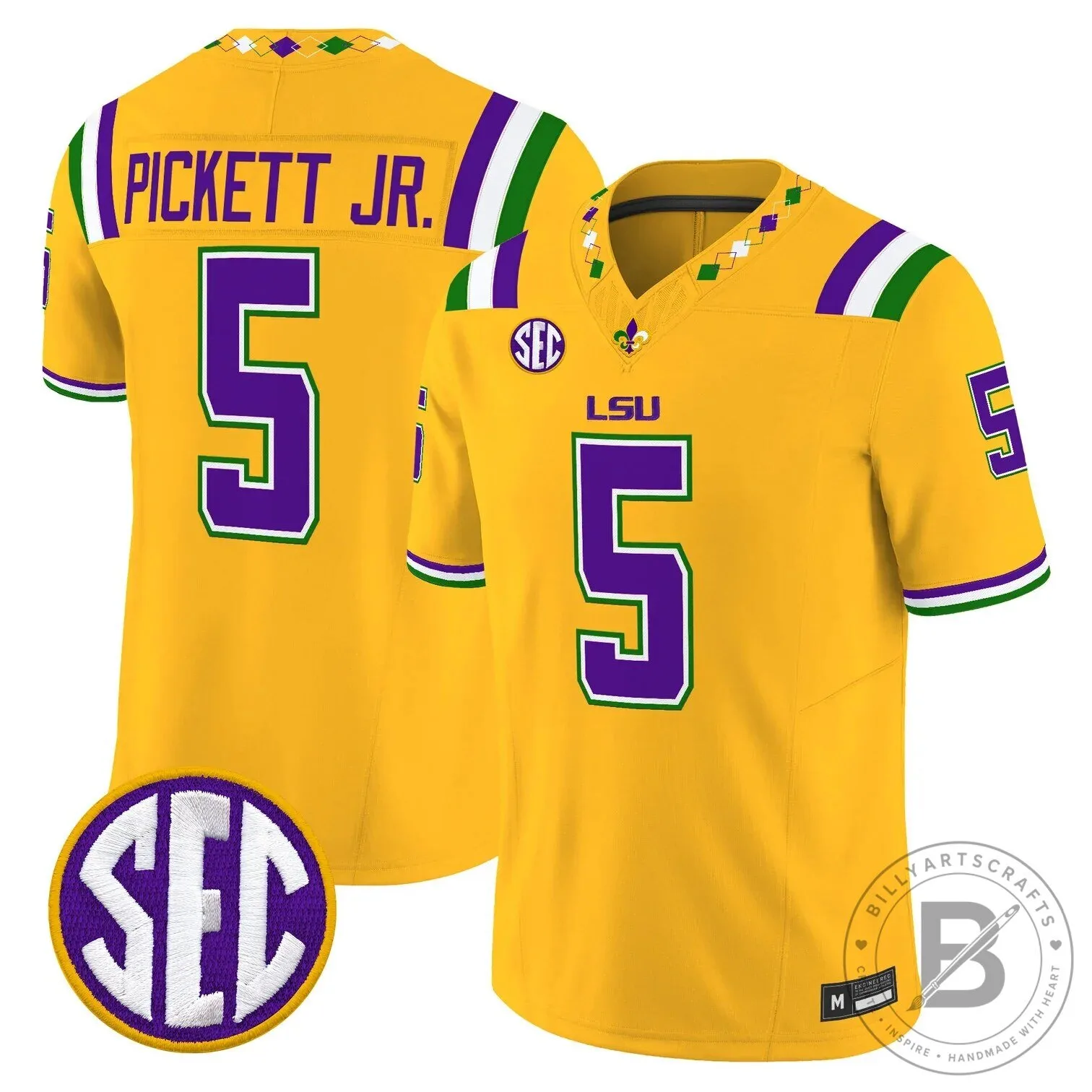 LSU Tigers Mardi Gras Edition Football Jersey - White Number 10 Leavitt 62 LSU Tigers Mardi Gras Edition Football Jersey - White Number 10 Leavitt