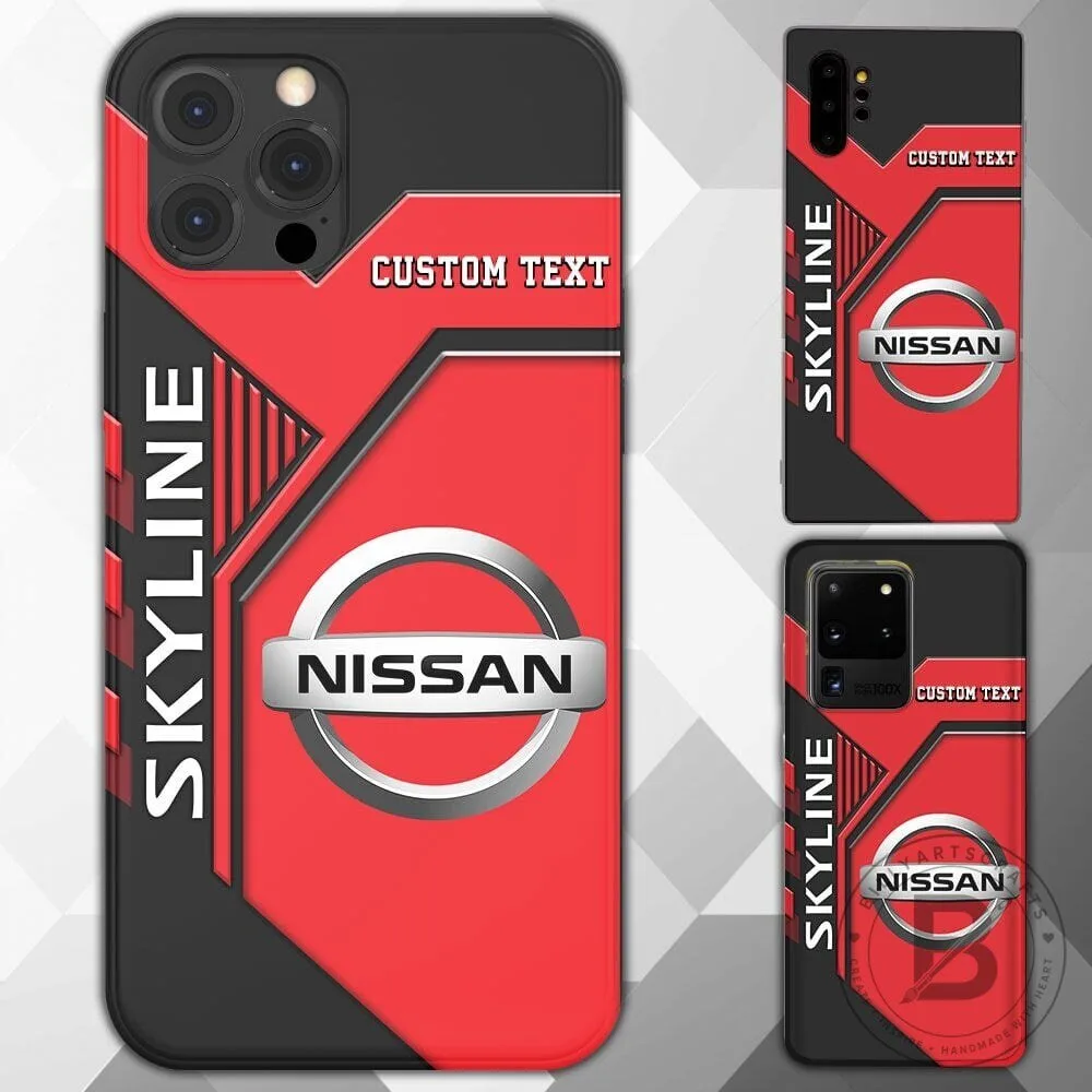 Nissan Skyline Custom Name Red and Black Racing Car Design Phone Case 6 Nissan Skyline Custom Name Red and Black Racing Car Design Phone Case