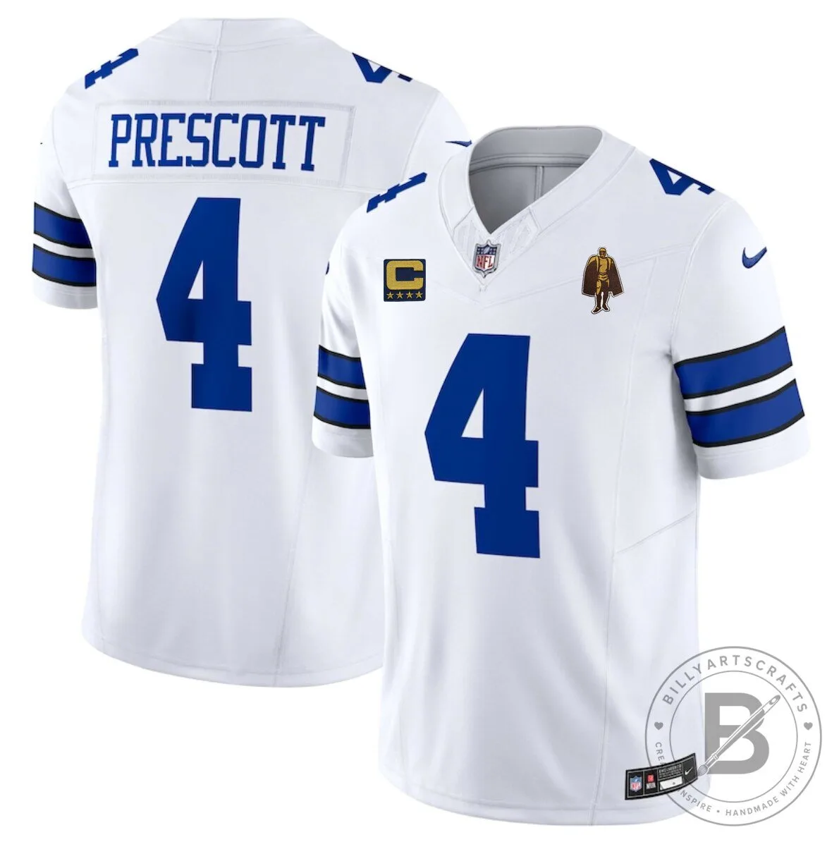 Dallas Cowboys Football Dak Prescott Number 4 White Vapor Limited Stitched Jersey