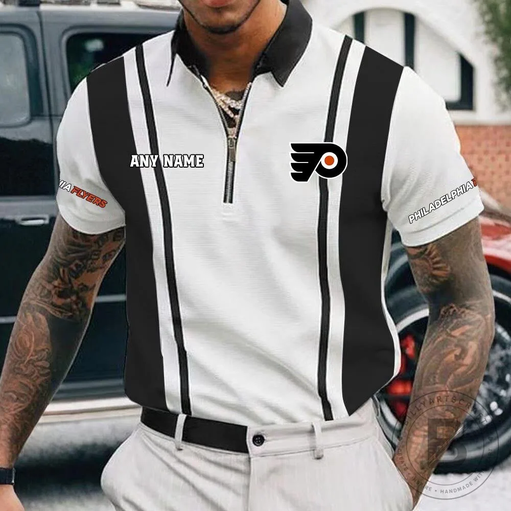 Philadelphia Flyers Personalized Name Zipper Polo Shirt for Men 12 Philadelphia Flyers Personalized Name Zipper Polo Shirt for Men