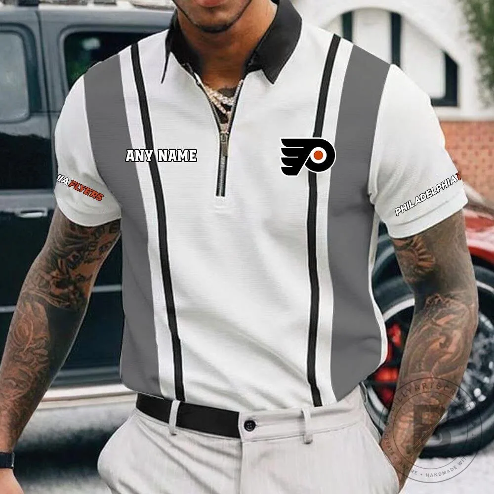 Philadelphia Flyers Personalized Name Zipper Polo Shirt for Men 16 Philadelphia Flyers Personalized Name Zipper Polo Shirt for Men