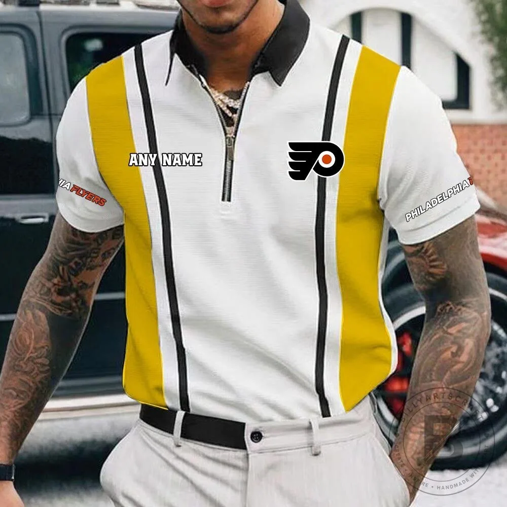 Philadelphia Flyers Personalized Name Zipper Polo Shirt for Men 17 Philadelphia Flyers Personalized Name Zipper Polo Shirt for Men