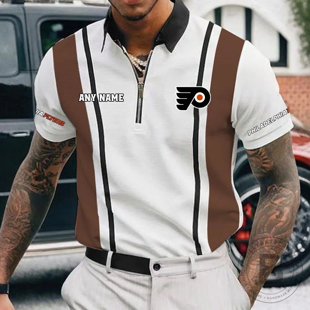 Philadelphia Flyers Personalized Name Zipper Polo Shirt for Men 19 Philadelphia Flyers Personalized Name Zipper Polo Shirt for Men