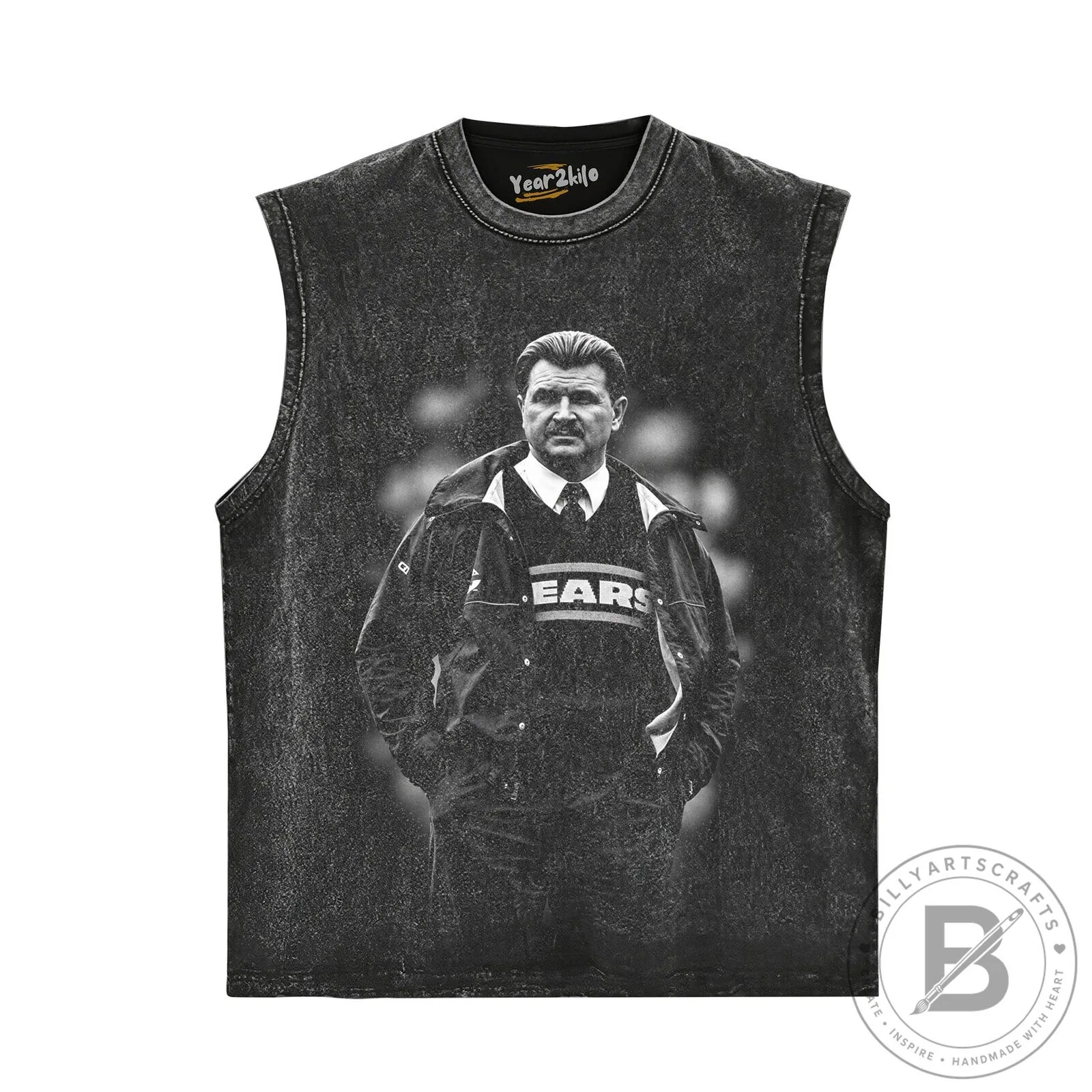 Mike Ditka Iron Mike Vintage Style Black T-Shirt 15 Mike Ditka Iron Mike Vintage Style Black T-Shirt