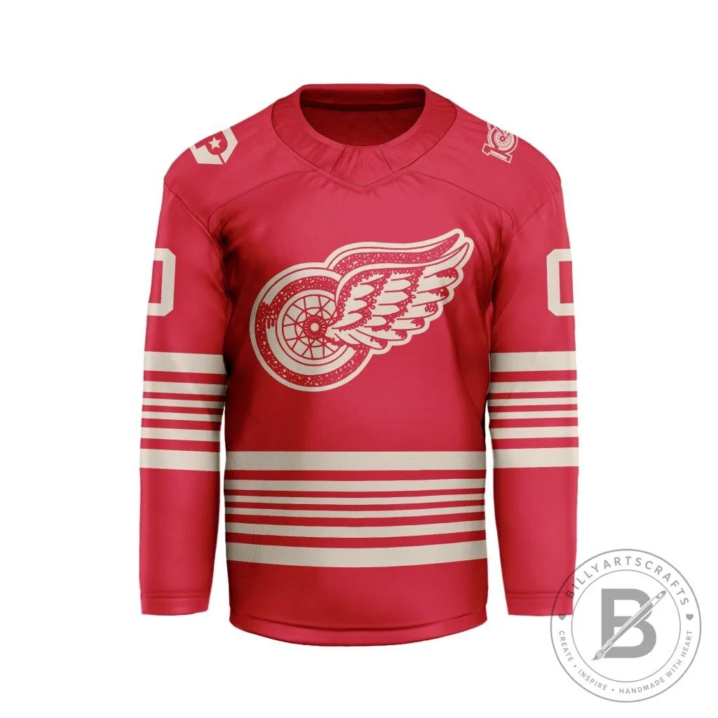 Detroit Red Wings Centennial Edition Hockey Jersey for Men and Women