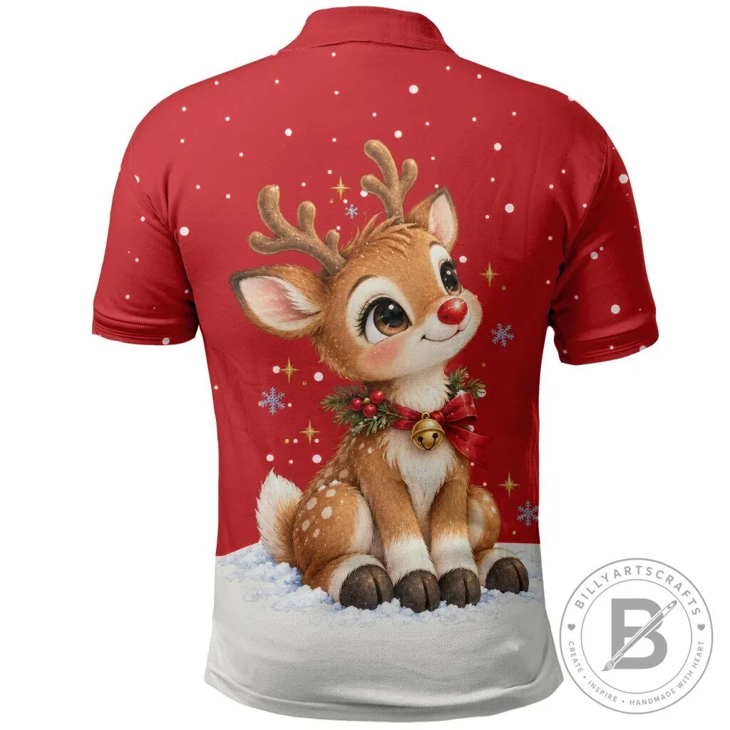 Boop The Red Nose Reindeer Christmas Holiday Polo Shirt 7 Boop The Red Nose Reindeer Christmas Holiday Polo Shirt