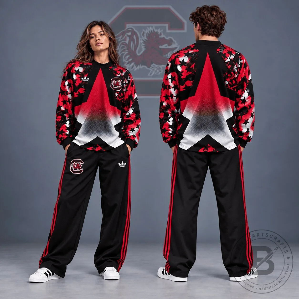 South Carolina Gamecocks Starburst Athletic Crewneck Sweatshirt 2 South Carolina Gamecocks Starburst Athletic Crewneck Sweatshirt