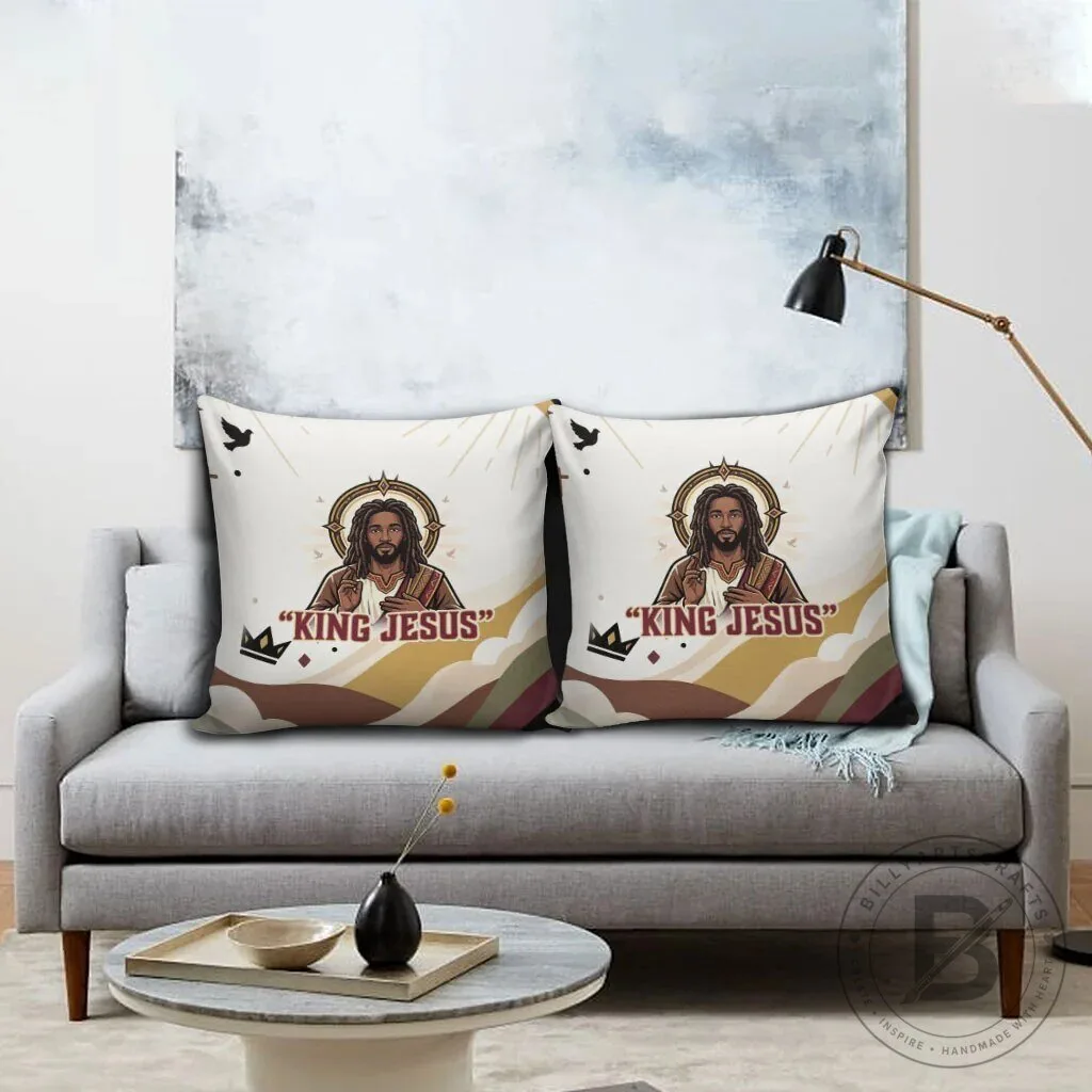 King Jesus African Black Christ Religious Christian Faith Holy Cross Dove Pillow 8 King Jesus African Black Christ Religious Christian Faith Holy Cross Dove Pillow