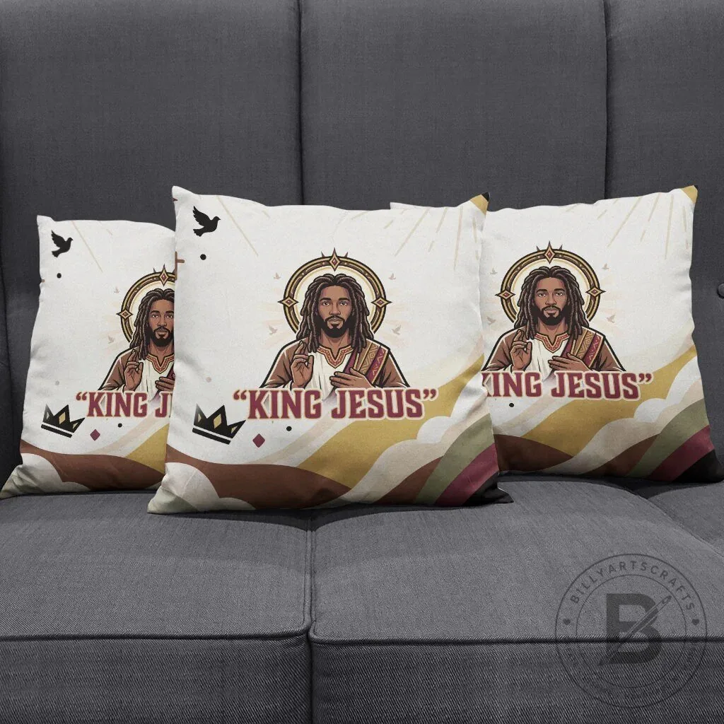King Jesus African Black Christ Religious Christian Faith Holy Cross Dove Pillow 9 King Jesus African Black Christ Religious Christian Faith Holy Cross Dove Pillow