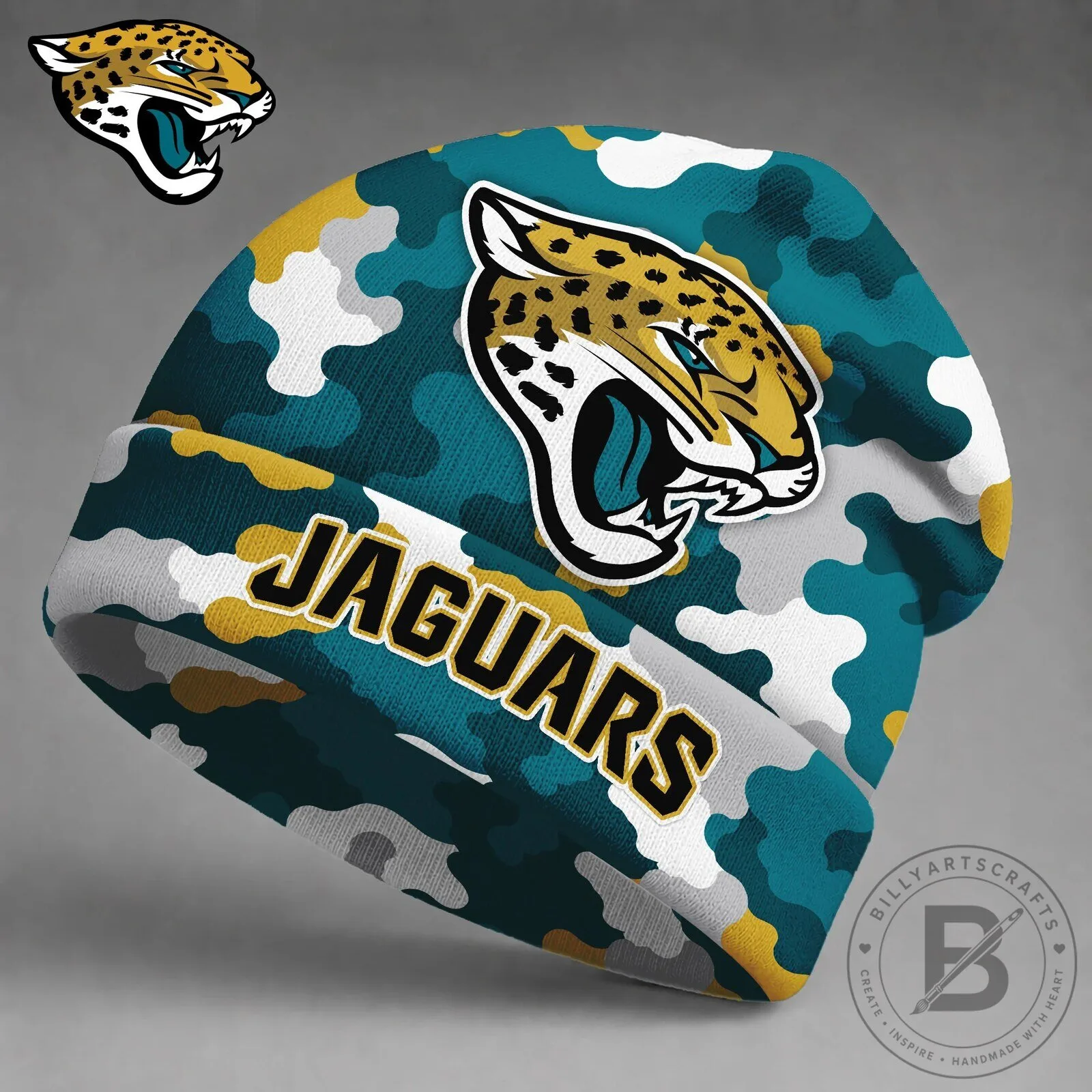 Jacksonville Jaguars Camouflage Game Day Beanie Hat