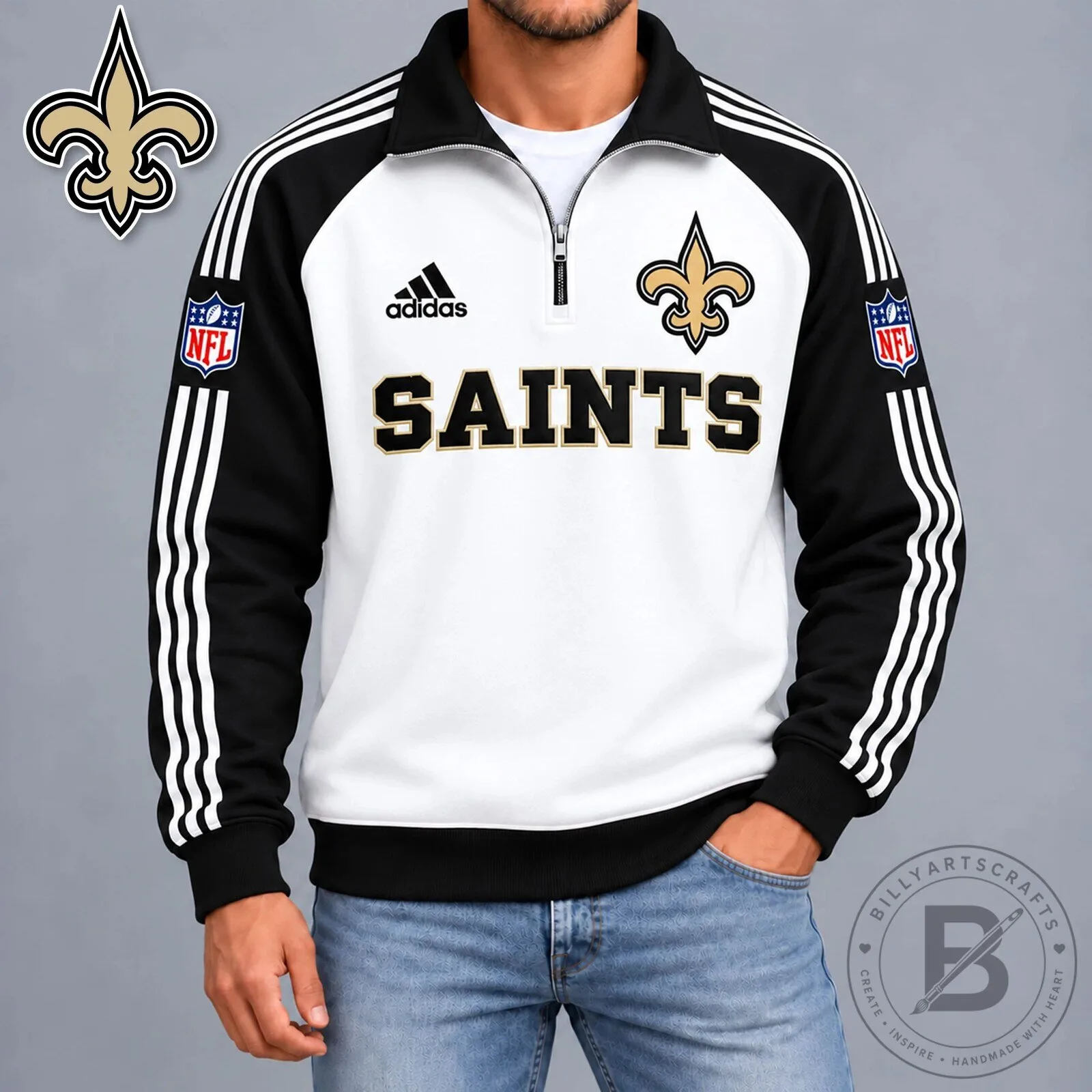New Orleans Saints National Football League Quarter Zip Sweatshirt