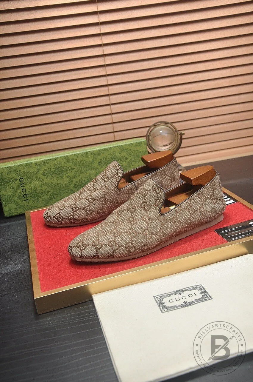 Gucci Monogram Canvas Loafer Shoes for Men, Luxury Designer Slip-On Footwear 10 Gucci Monogram Canvas Loafer Shoes for Men, Luxury Designer Slip-On Footwear