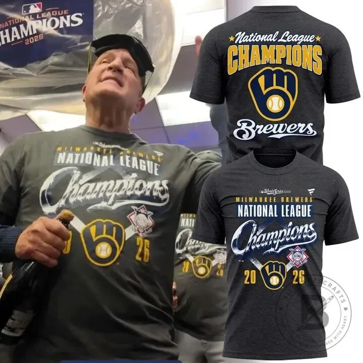 2026 National League Champions Tee for Milwaukee Brewers Supporters