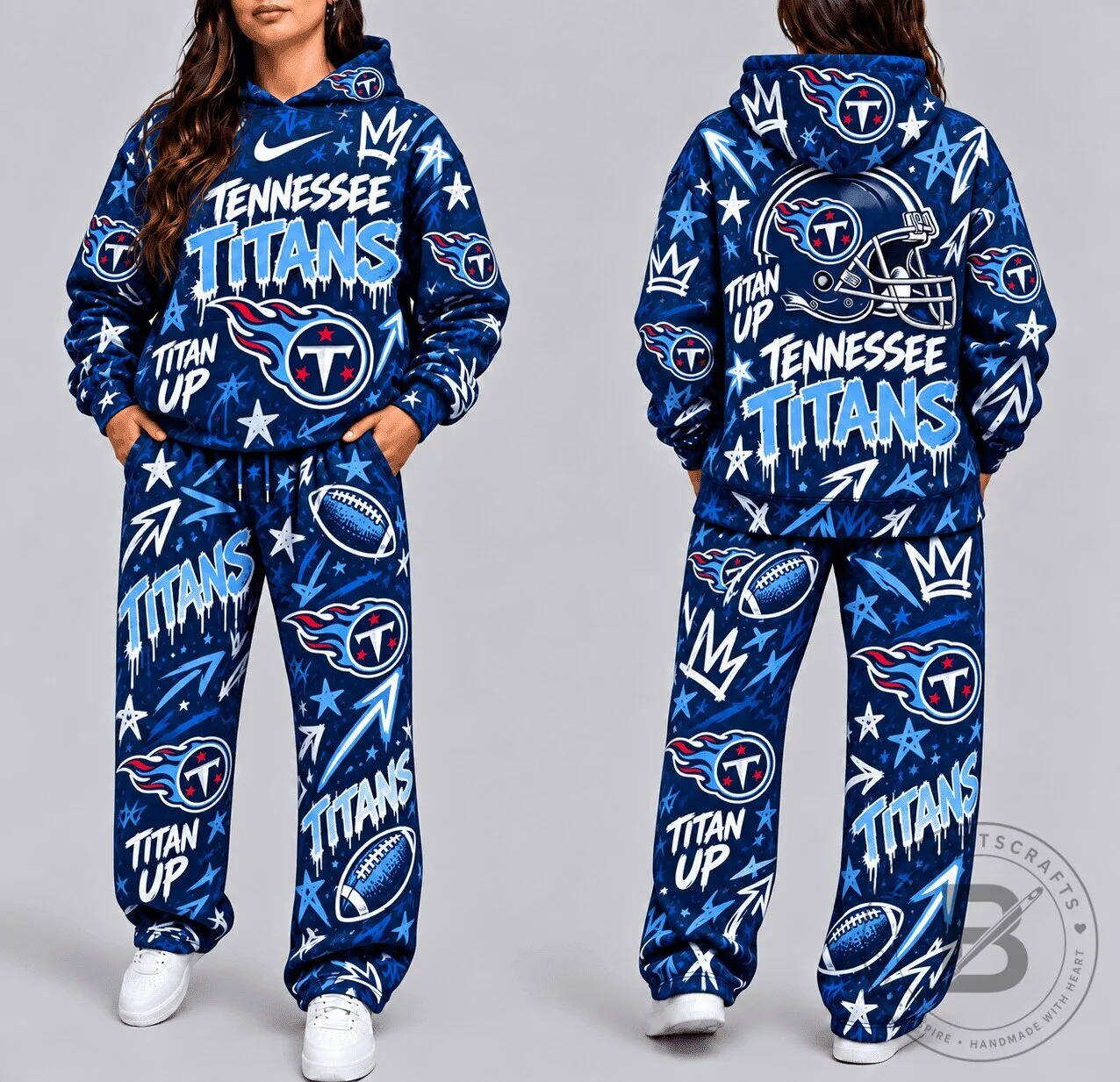 Tennessee Titans NFL Football Team Graffiti Hoodie