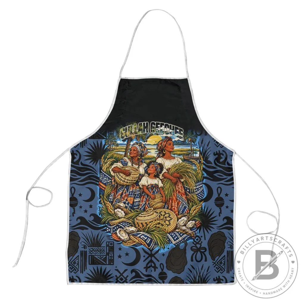 Gullah Geechee African American Sweetgrass Basket Coastal Culture Apron